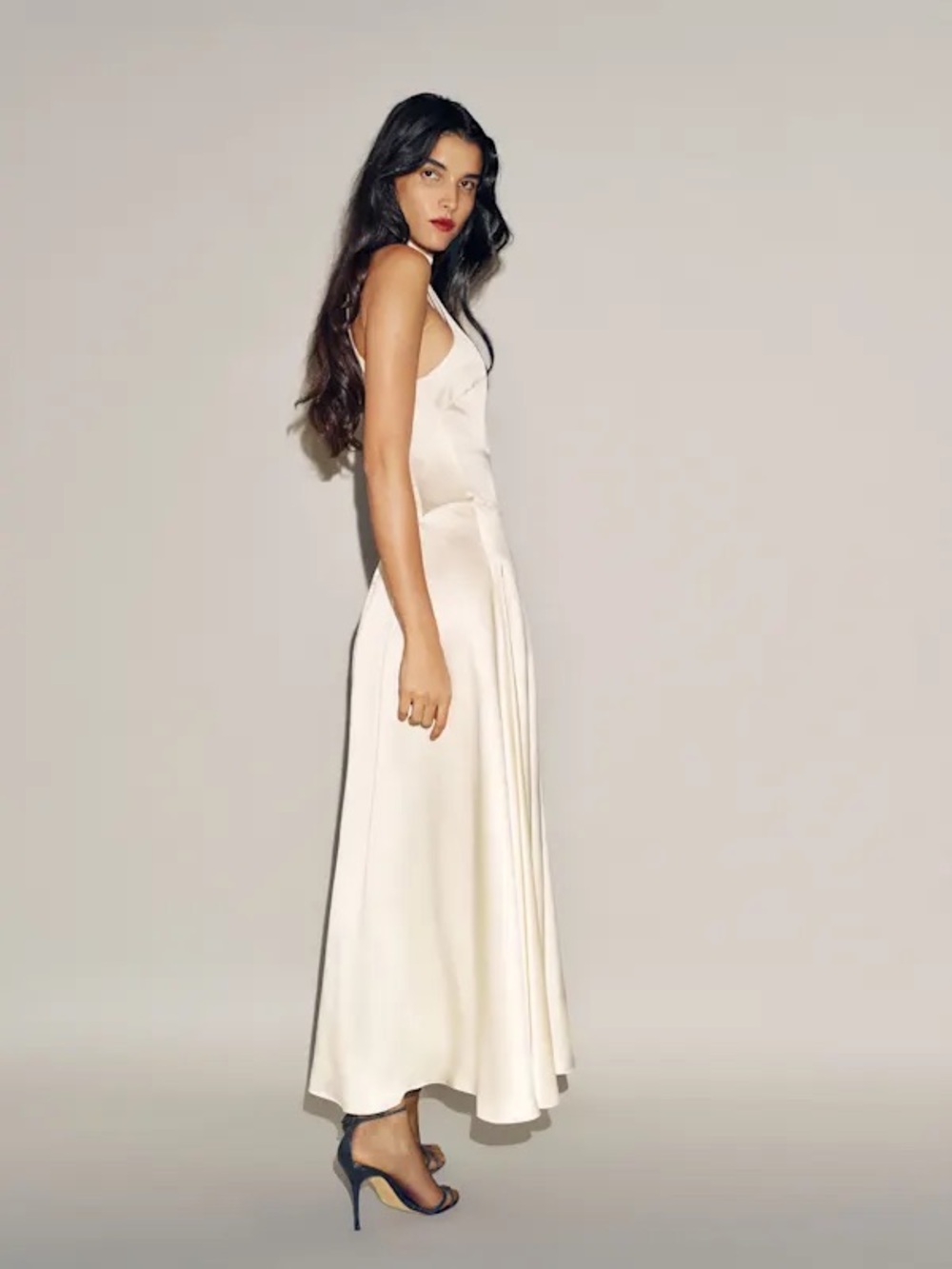 🆕 REFORMATION Katelyn Silk Maxi Dress in Fior Di Latte Sz 2 - Picture 3 of 9